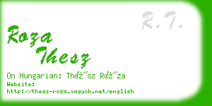 roza thesz business card